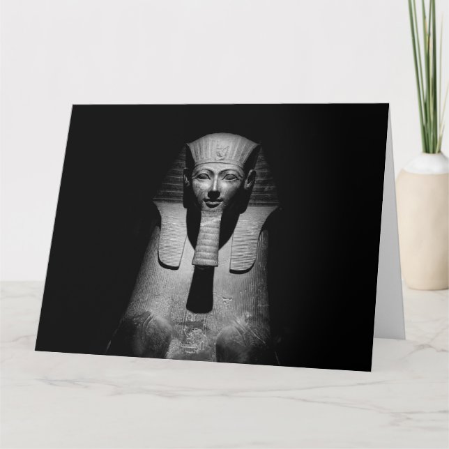 Black and white pharaoh king card (Front)