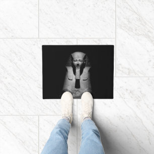 Black and white pharaoh king doormat