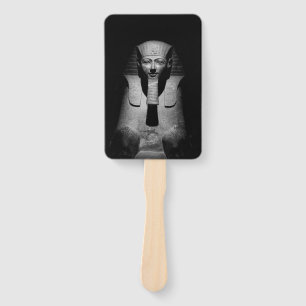 Black and white pharaoh king hand fan