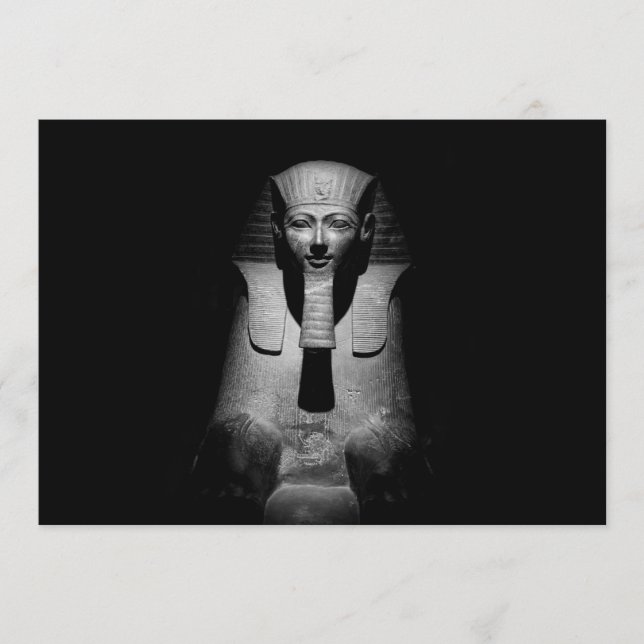 Black and white pharaoh king menu (Front)