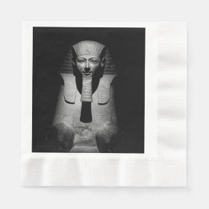 Black and white pharaoh king napkin