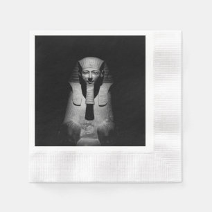 Black and white pharaoh king napkin
