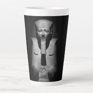 Black and White Pharaoh King Photograph Latte Mug