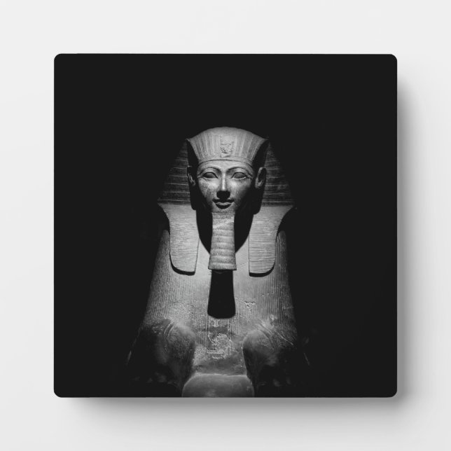 Black and white pharaoh king plaque (Front)