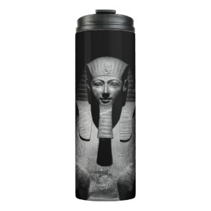 Black and white pharaoh king thermal tumbler