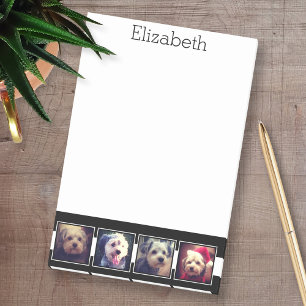 Black and White Photo Collage Squares Personalized Post-it Notes