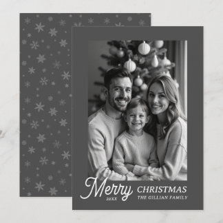 black and white photo holiday card