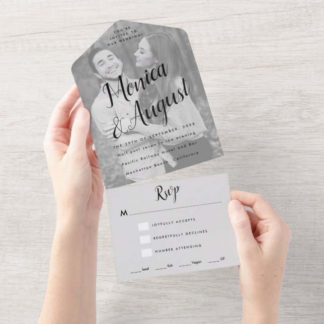 Black and White Photo Invitation (Tearaway)