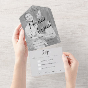 Black and White Photo Invitation