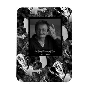 Black And White Photo Memorial Remembrance Gift Magnet