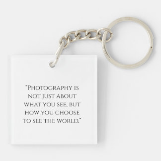 Black and White Photo Name Leaves  Keychain