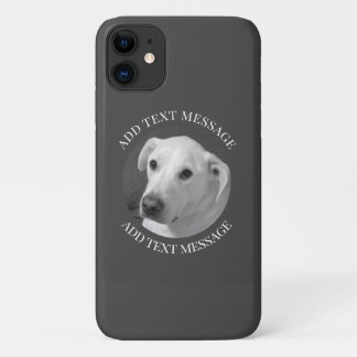 Black and White Photo of a Beautiful Soulful Dog iPhone 11 Case