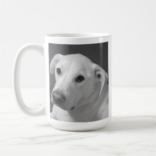 Black and White Photo of a Beautiful Soulful Dog Coffee Mug