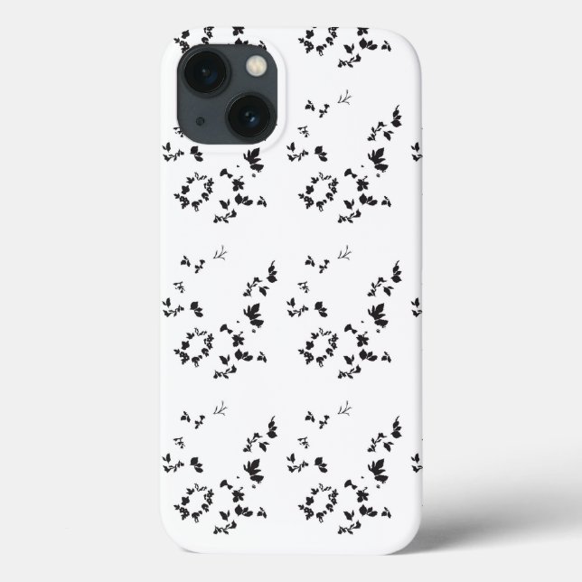 black and white photo of leaves on a white backgro Case-Mate iPhone case (Back)