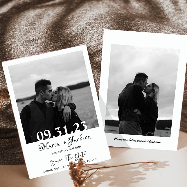 Black and White Photo Save The Dates Invitation (Creator Uploaded)