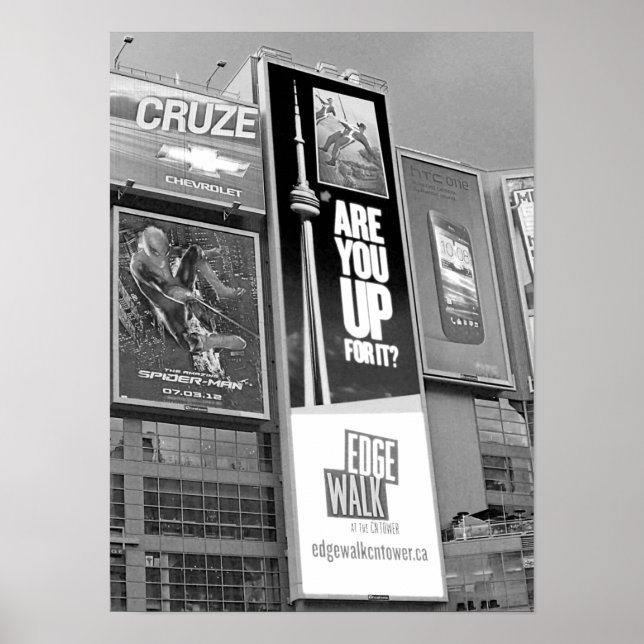 Black And White Photo Toronto Canada Poster (Front)