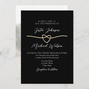 Black and White Photo Wedding Invitation
