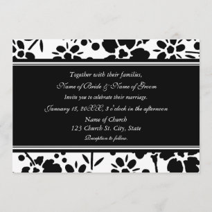 Black and White Photo Wedding Invitation Cards