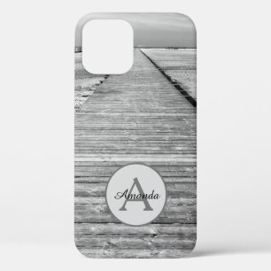 Black and white photography monogram personalized  iPhone 12 case