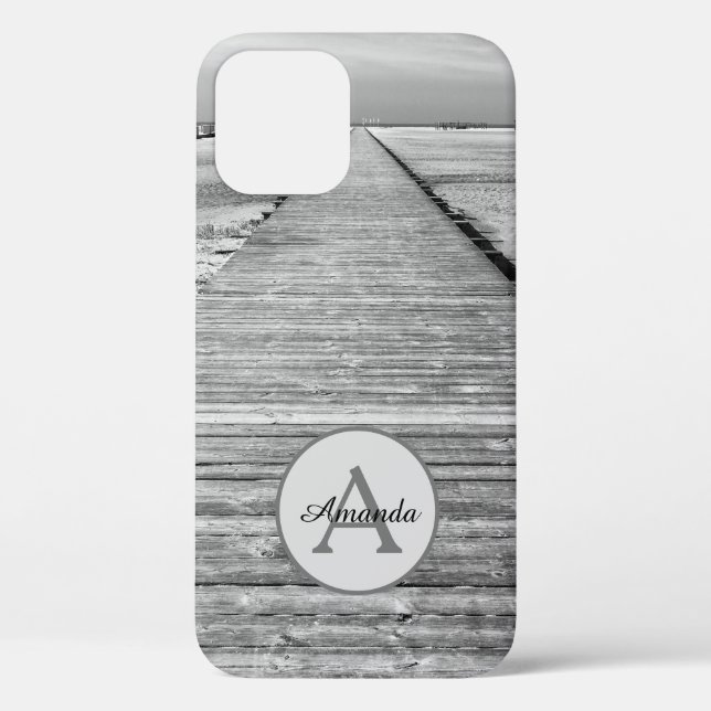 Black and white photography monogram personalized  Case-Mate iPhone case (Back)