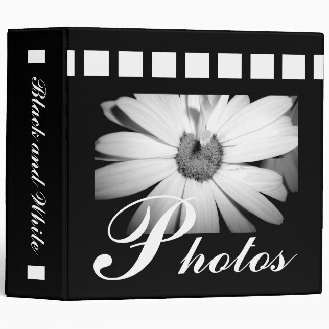 Black and White Photos Album Binder (Front/Spine)