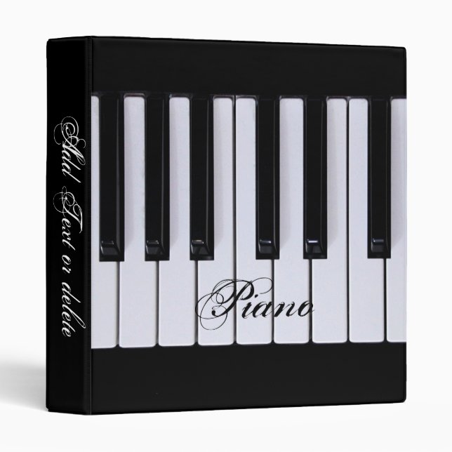 Black and White Piano Binder (Front/Spine)