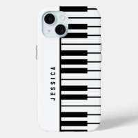 Black and White Piano Keyboard Monogram
