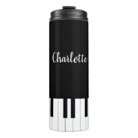 Black and White Piano Keys With Customazed Name