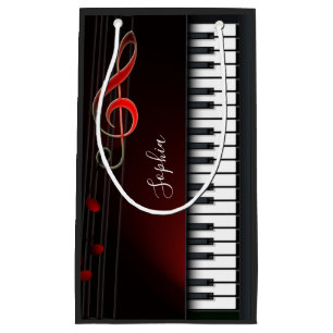Black And White Piano Small Gift Bag