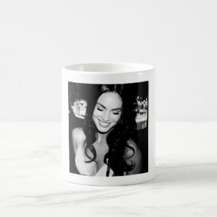Black and White picture of Megan Fox   Coffee Mug