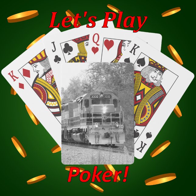 Black and White Picturesque Train Photo Playing Cards (Creator Uploaded)