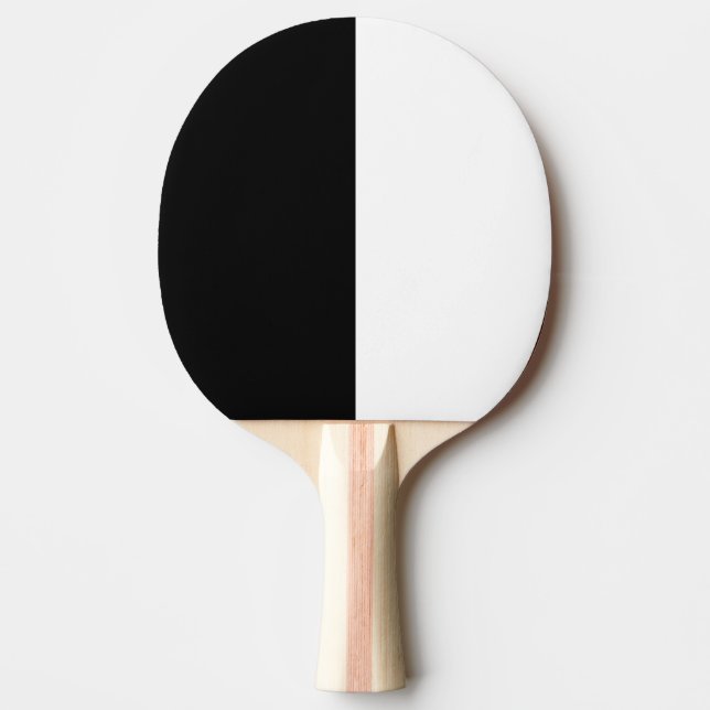 Black and White Ping Pong Paddle (Front)