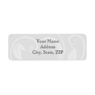 Black and White Pinstripe Heart Return Address