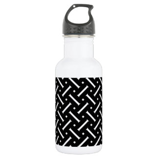 Black And White Plaid 532 Ml Water Bottle