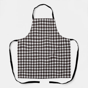 Black and White Plaid Apron