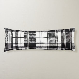 Black and White Plaid Body Pillow