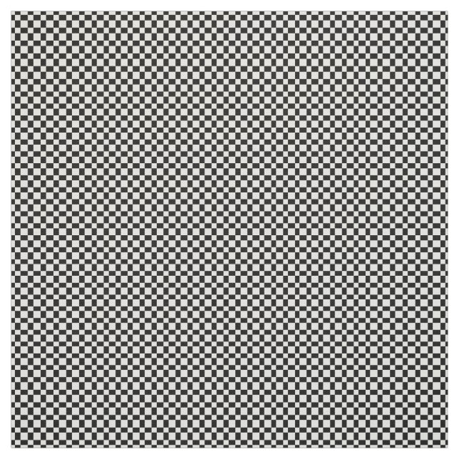 Black and White Plaid Checkered Pattern Cool Fabric (Swatch)