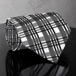 Black and White Plaid Custom Necktie<br><div class="desc">A timeless and versatile accessory, this custom necktie features a classic black and white pattern. Perfect for adding a touch of sophistication to any outfit, whether it's for a formal event, a business meeting, or simply to elevate your everyday look. The crisp stripes create a stylish and refined appearance, making...</div>