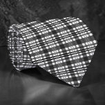 Black and White Plaid Custom Necktie<br><div class="desc">A timeless and versatile accessory, this custom necktie features a classic black and white pattern. Perfect for adding a touch of sophistication to any outfit, whether it's for a formal event, a business meeting, or simply to elevate your everyday look. The crisp stripes create a stylish and refined appearance, making...</div>