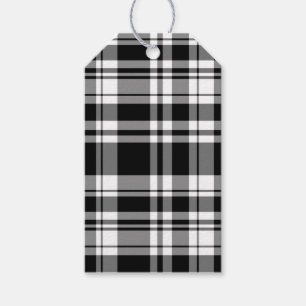 Black and White Plaid Gift Tags