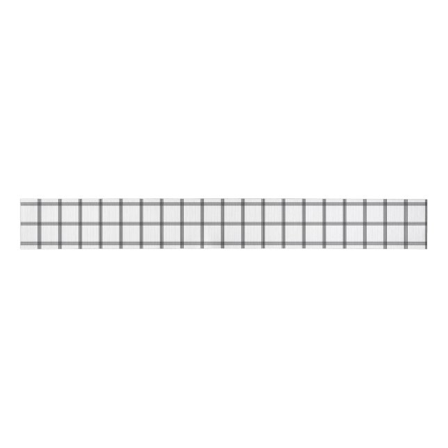 Black and White Plaid Grosgrain Ribbon (Front)