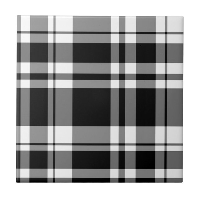 Black and White Plaid Tile (Front)