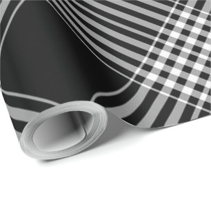Black And White Plaid Wrapping Paper