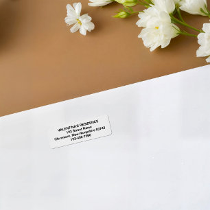 Black and White Plain Text Wedding Return Address