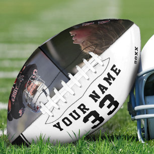 Black and White Player Name Number 2 Photo Footbal Football