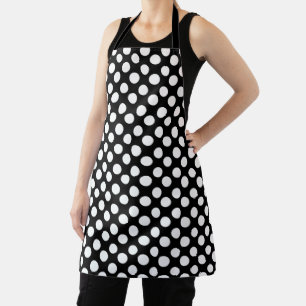 Black and White Polka Dot Apron