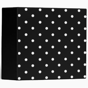 Black and White Polka Dot Binder