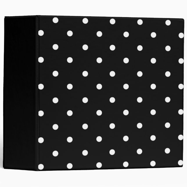 Black and White Polka Dot Binder (Front/Spine)