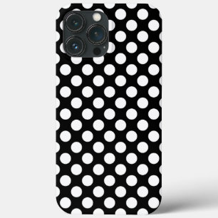 Black and White Polka Dot iPhone 13 Pro Max Case