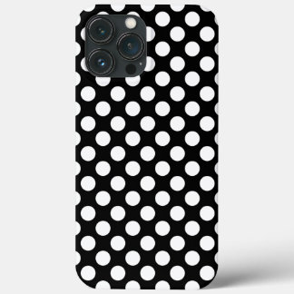 Black and White Polka Dot iPhone 13 Pro Max Case